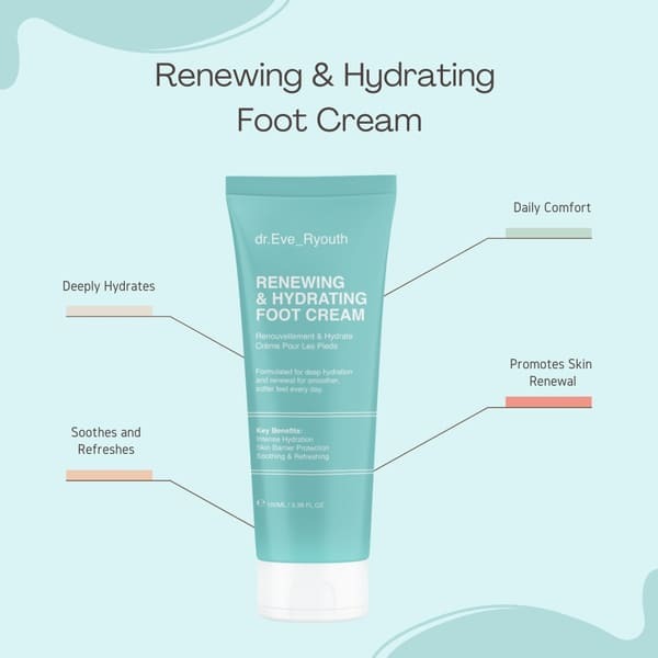 Dr Ever Youth Renewing & Hydrating Foot Cream 100ml (British brand)