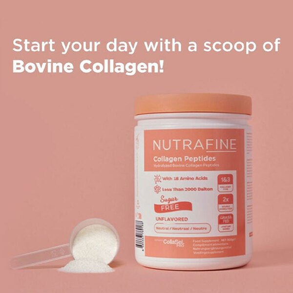 Nutrafine hydrolysed collagen powder 300g, imported from the UK
