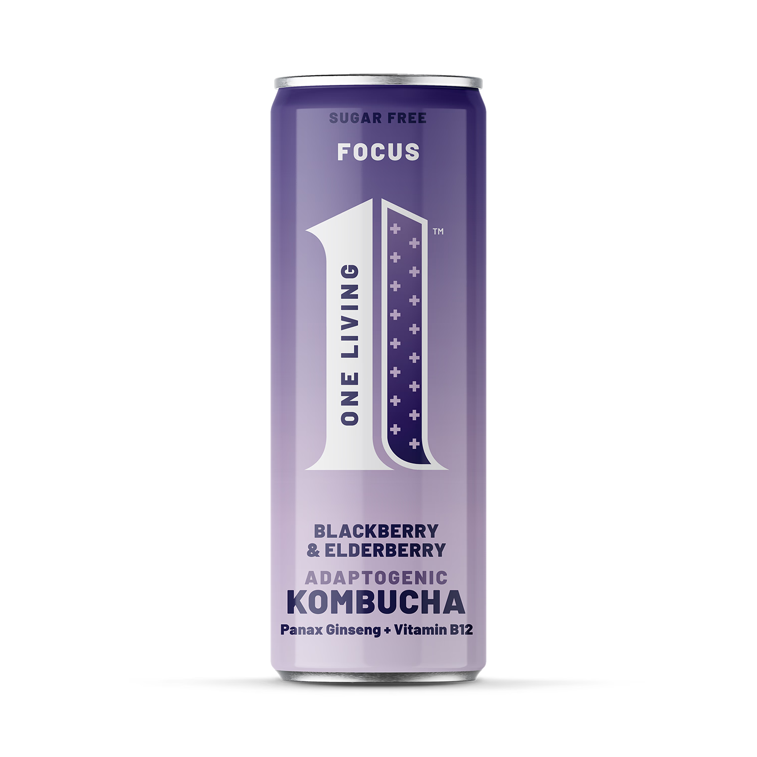 One Living FOCUS Blackberry & Elderberry Kombucha 250ml (British brand)