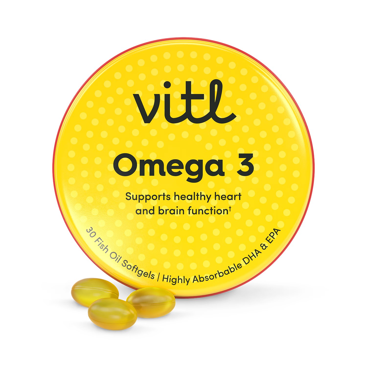 Vitl Omega 3 supplement Pocket Pack 30 softgels - British product