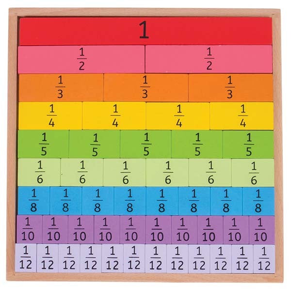 Bigjigs Toys Wooden Fractions Tray GOODS Superdrug   