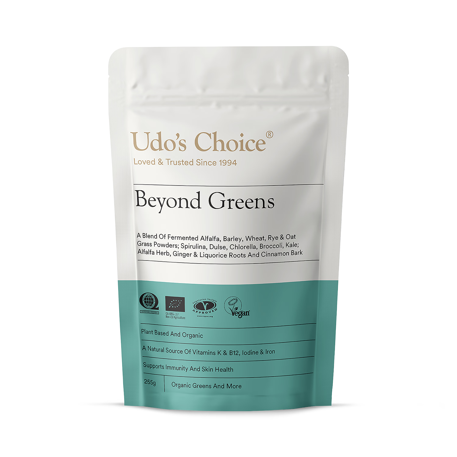 Udo's Choice organic greens powder 255g, imported from the UK