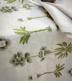 Embroidered Palm Print Linen Tablecloth 170cm x 250cm