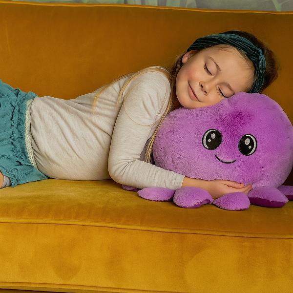 Noxxiez purple octopus plush hand warmer cushion 35cm, imported from the UK
