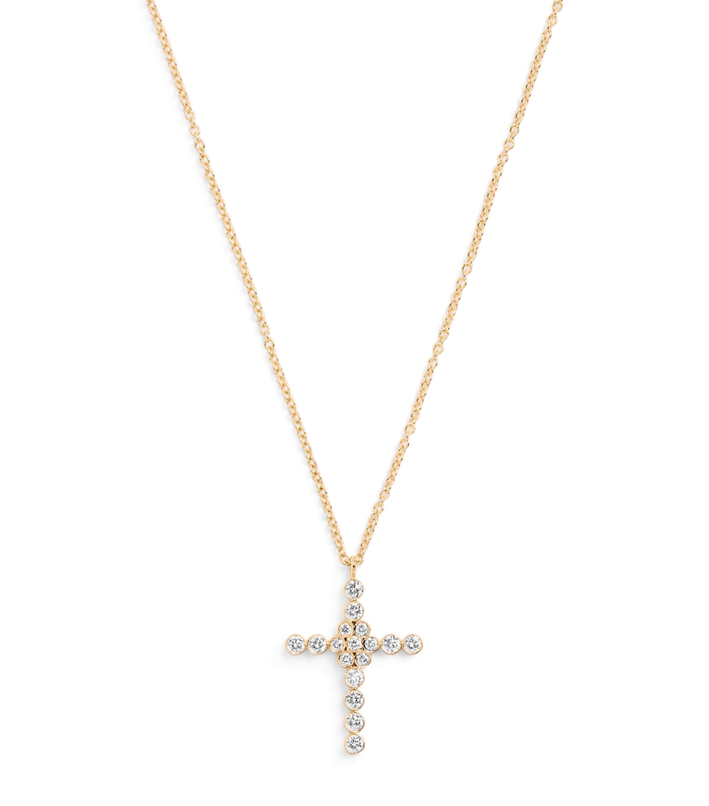 Sophie Bille Brahe yellow gold and diamond Fleur de Belle pendant necklace (British brand)