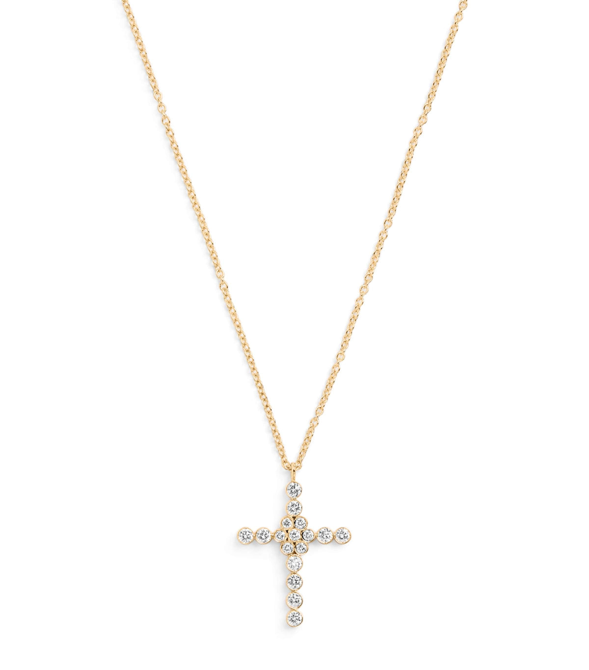 Sophie Bille Brahe yellow gold and diamond Fleur de Belle pendant necklace (British brand)