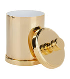 Zodiac Cylinder Gold-Plated Cotton Bud Jar (British brand)