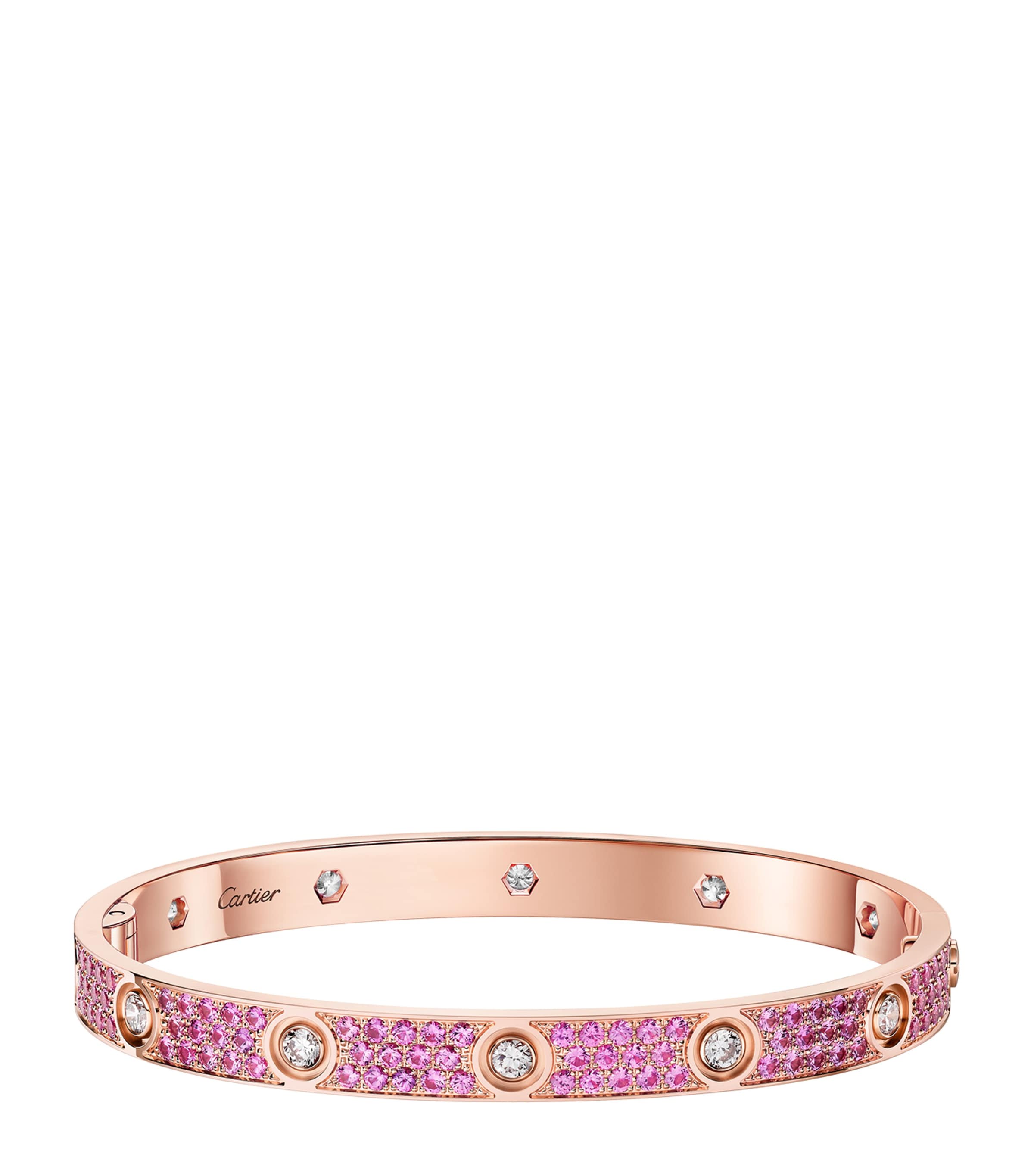 Cartier rose gold diamond sapphire LOVE bracelet - British product
