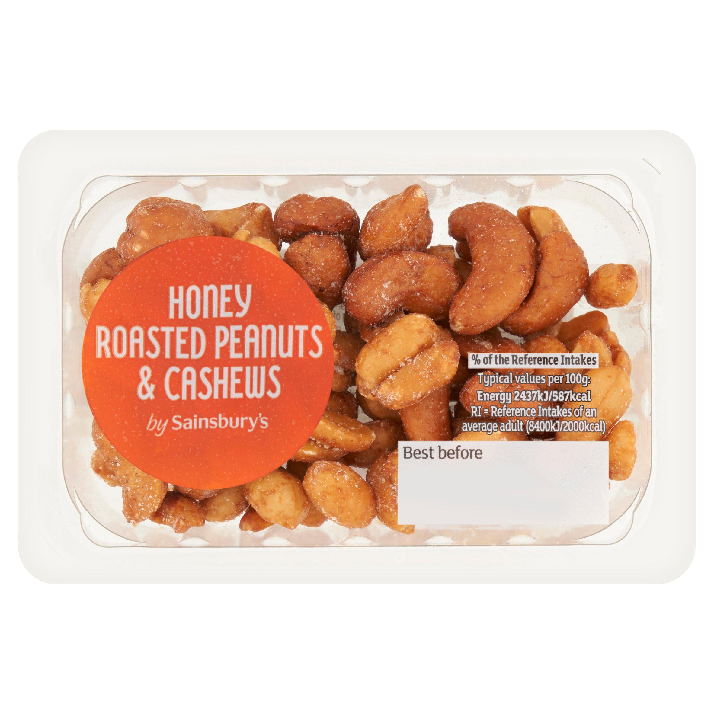 Sainsbury's Honey Roasted Peanuts & Cashews 60g GOODS Sainsburys   