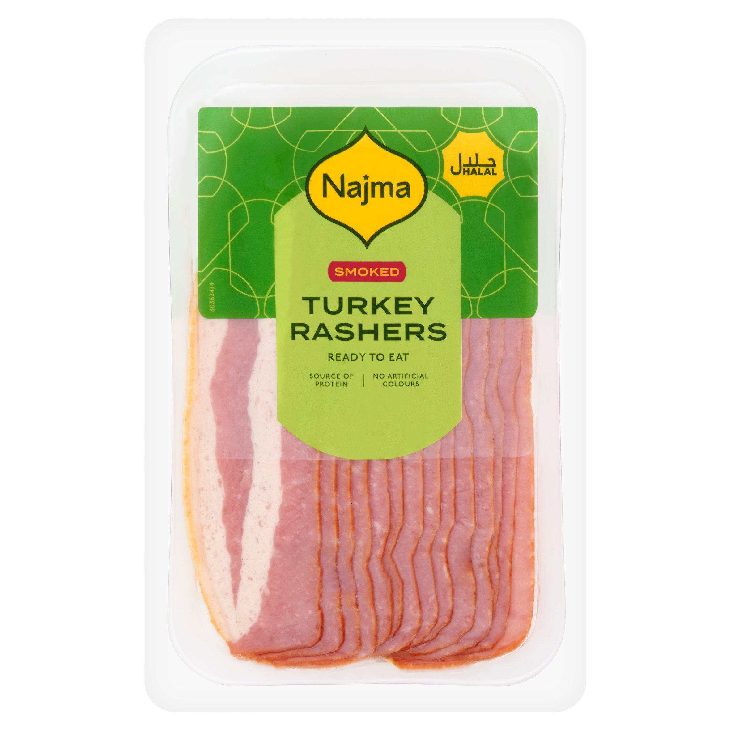 Najma Smoked Sliced Turkey Rashers 150g GOODS Sainsburys   