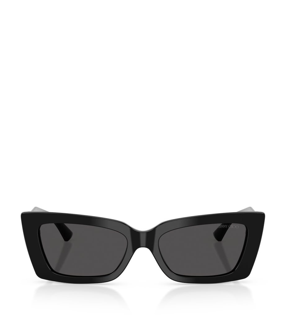 Jimmy Choo cat eye acetate sunglasses gold-tone logo - British product