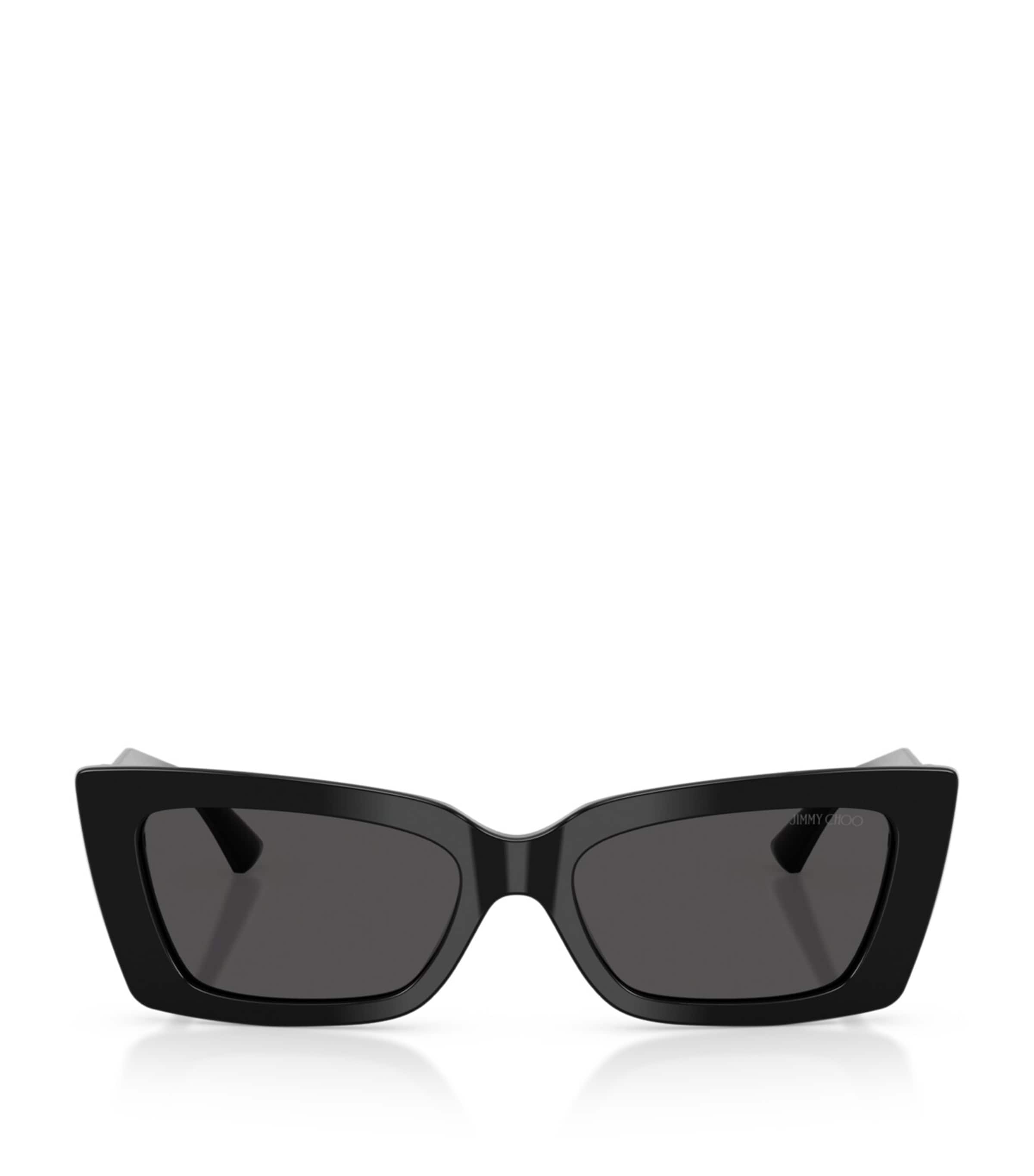 Jimmy Choo cat eye acetate sunglasses gold-tone logo - British product
