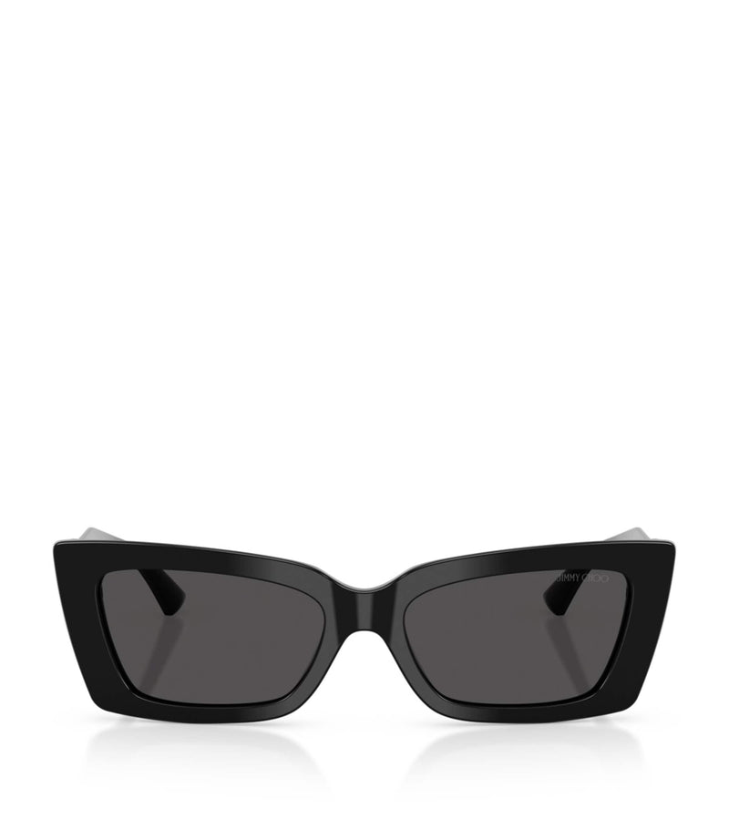 Jimmy Choo cat eye acetate sunglasses gold-tone logo - British product