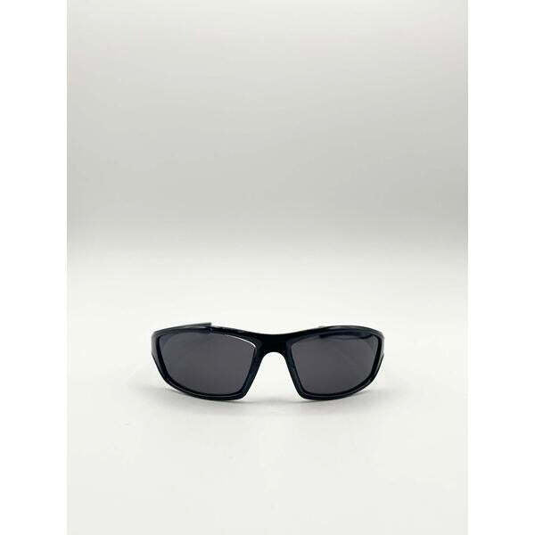 SVNX Thin Racer sunglasses black silver, imported from the UK