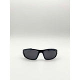SVNX Thin Racer sunglasses black silver, imported from the UK