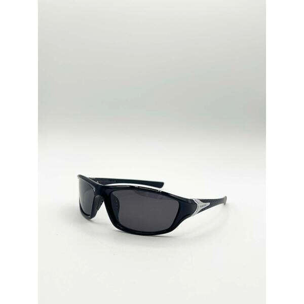SVNX Thin Racer sunglasses black silver, imported from the UK