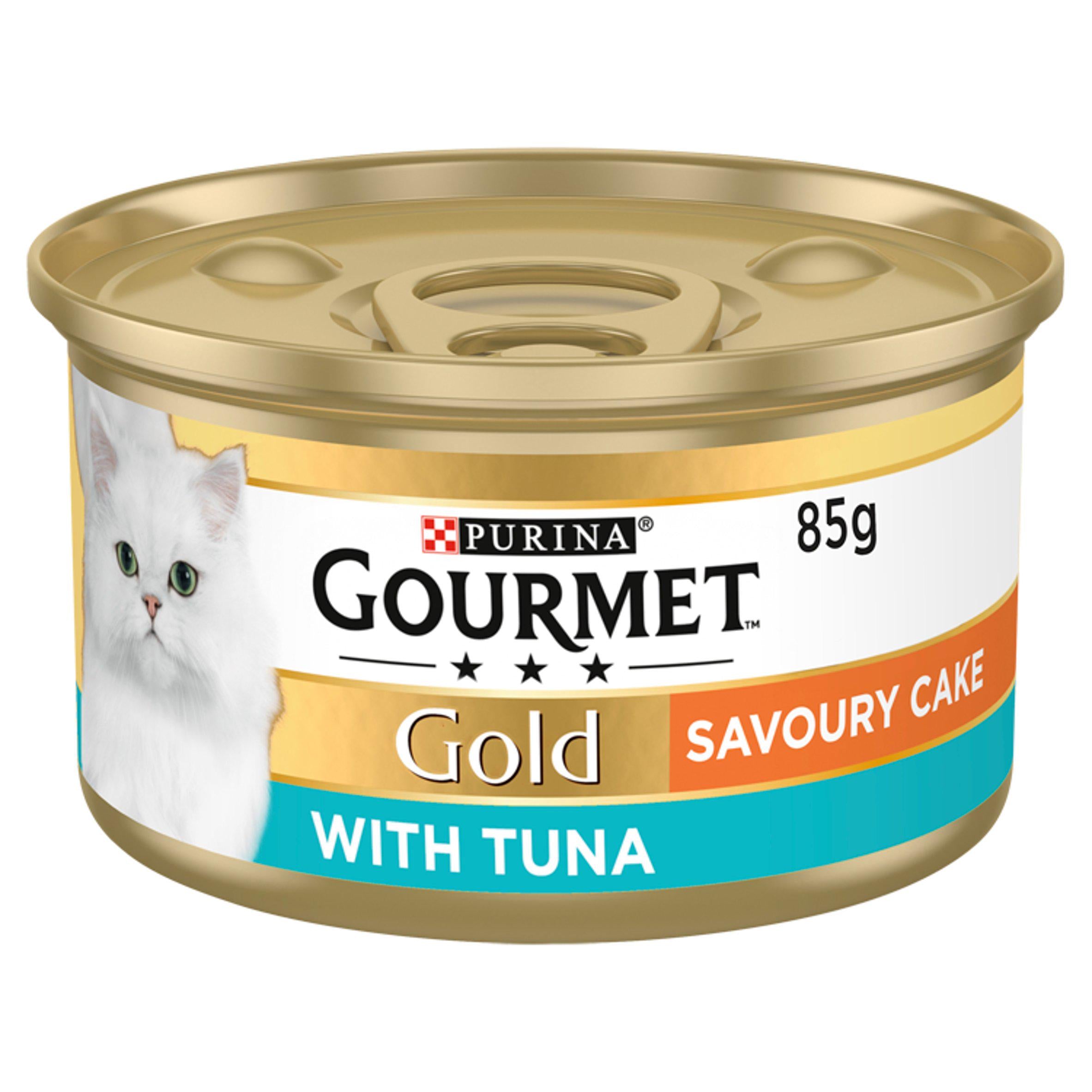 Gourmet Gold Tinned Cat Food Savoury Cake Tuna 85g GOODS Sainsburys   