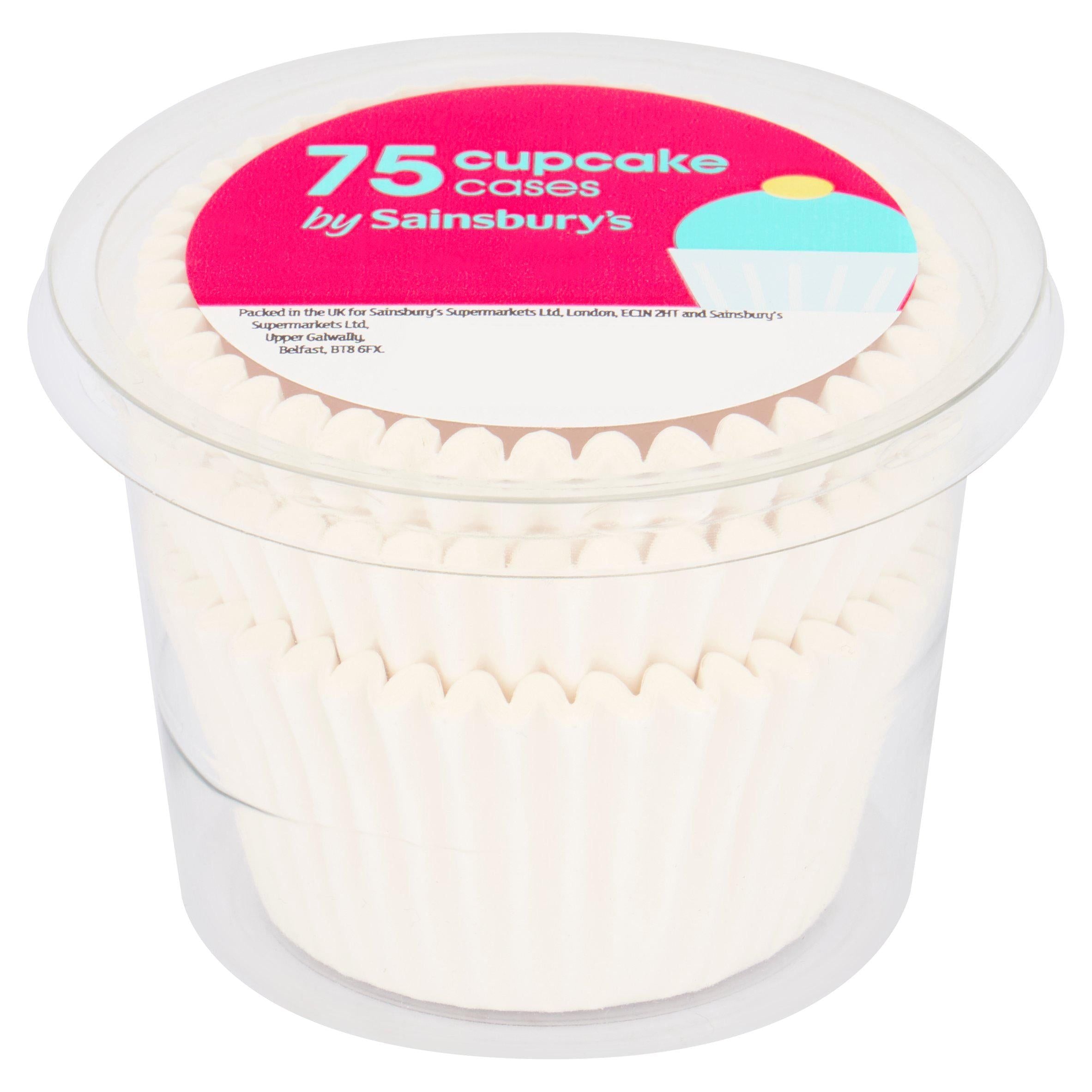 Sainsbury's Plain Cupcake Cases x75 GOODS Sainsburys   