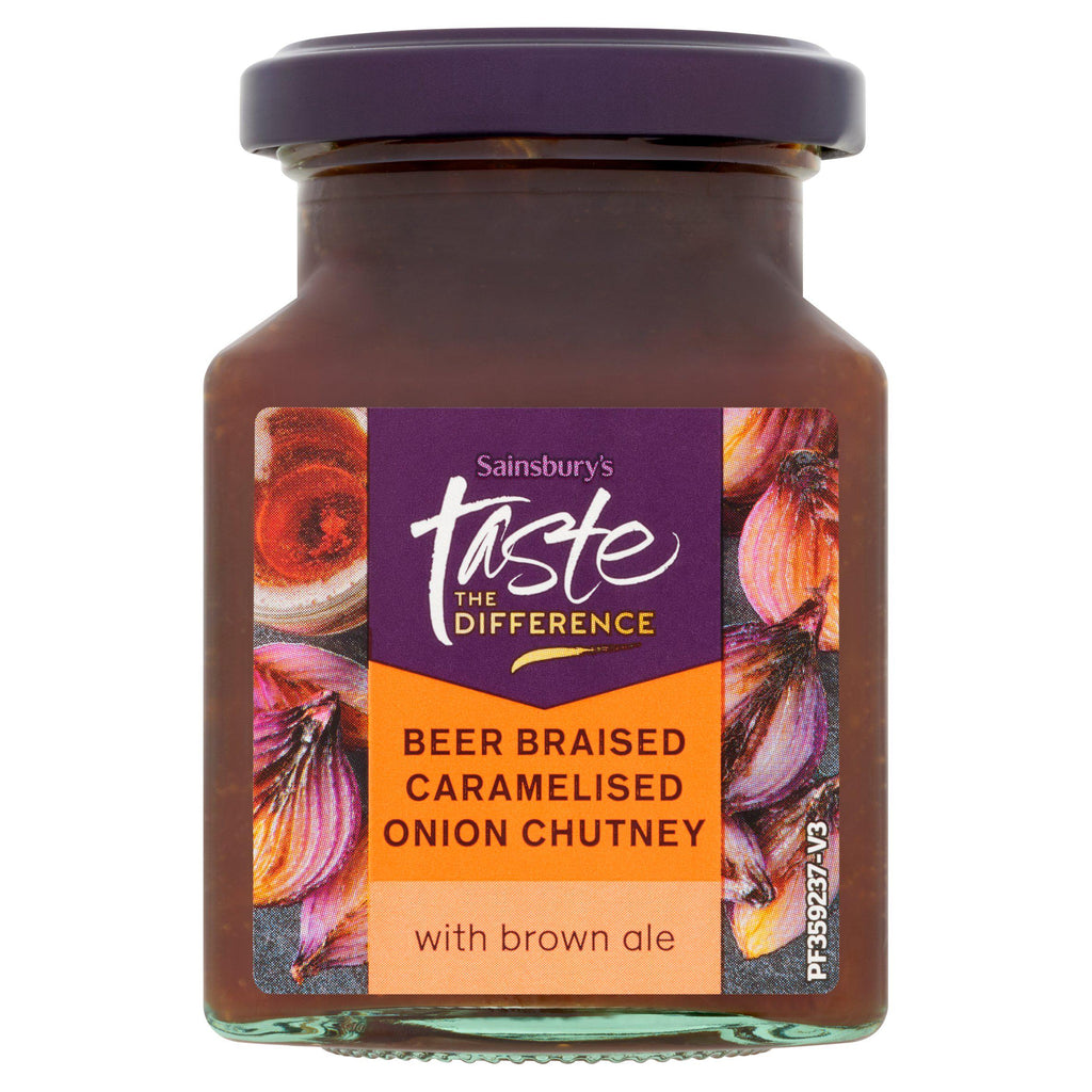 Sainsbury's Beer Braised Caramelised Onion Chutney, Taste the Difference Summer Edition 210g