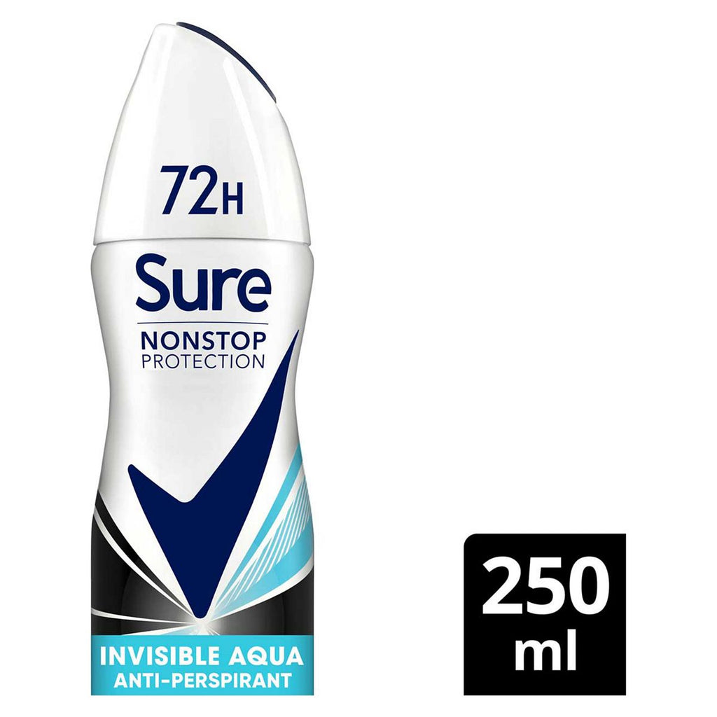 Sure Invisible Aqua Nonstop Protection Anti-perspirant Deodorant Aerosol 250 ml