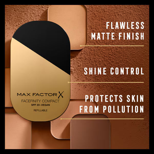 Max Factor Facefinity Compact Foundation Natural Rose, imported from the UK
