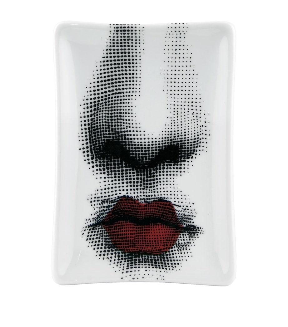 Fornasetti rectangular porcelain ashtray - British product