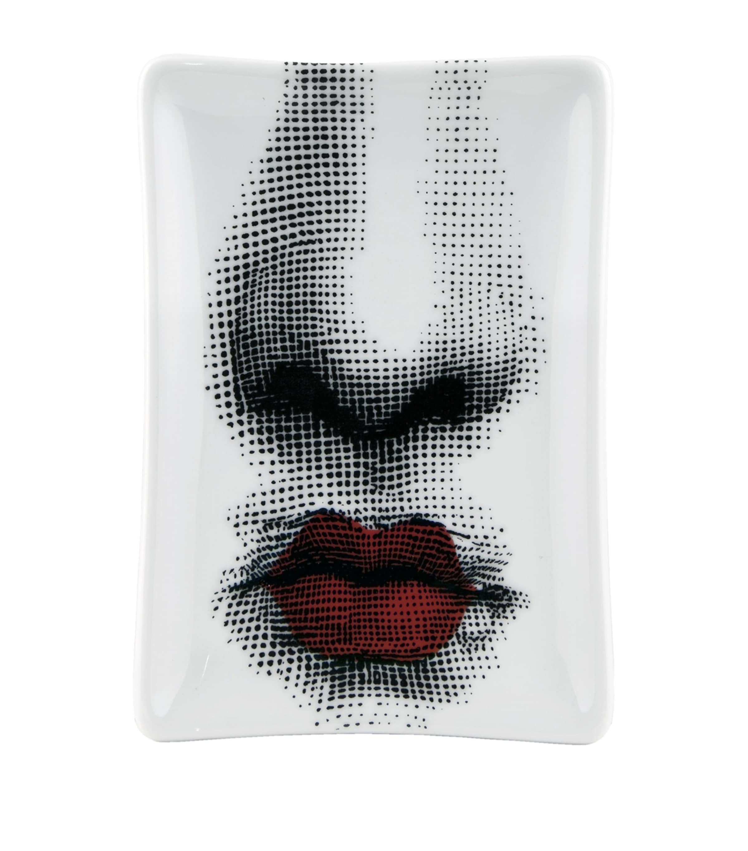 Fornasetti rectangular porcelain ashtray - British product