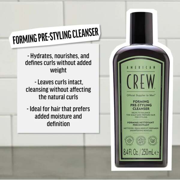American Crew forming pre-styler shampoo 250ml, imported from the UK