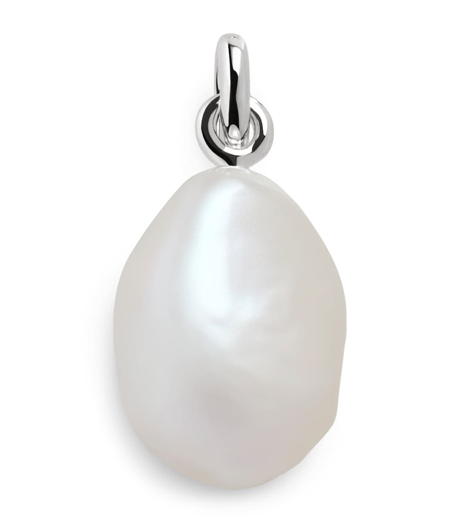 Monica Vinader sterling silver baroque pearl pendant (British brand)