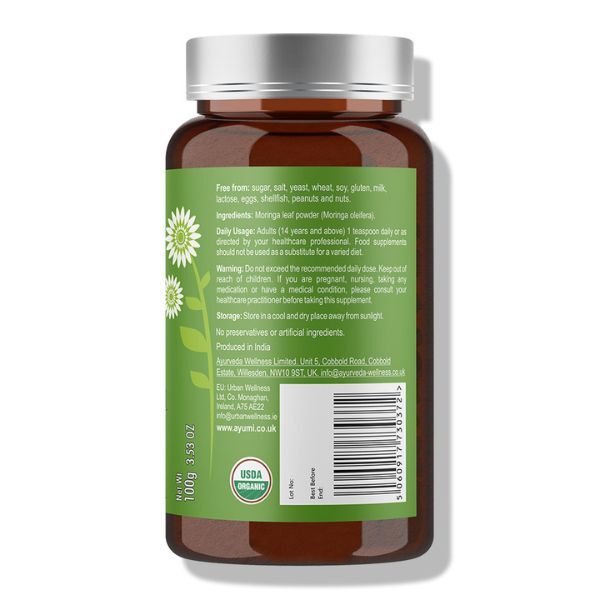 Ayumi Naturals Organic Moringa Powder Superfood 100g GOODS Superdrug   