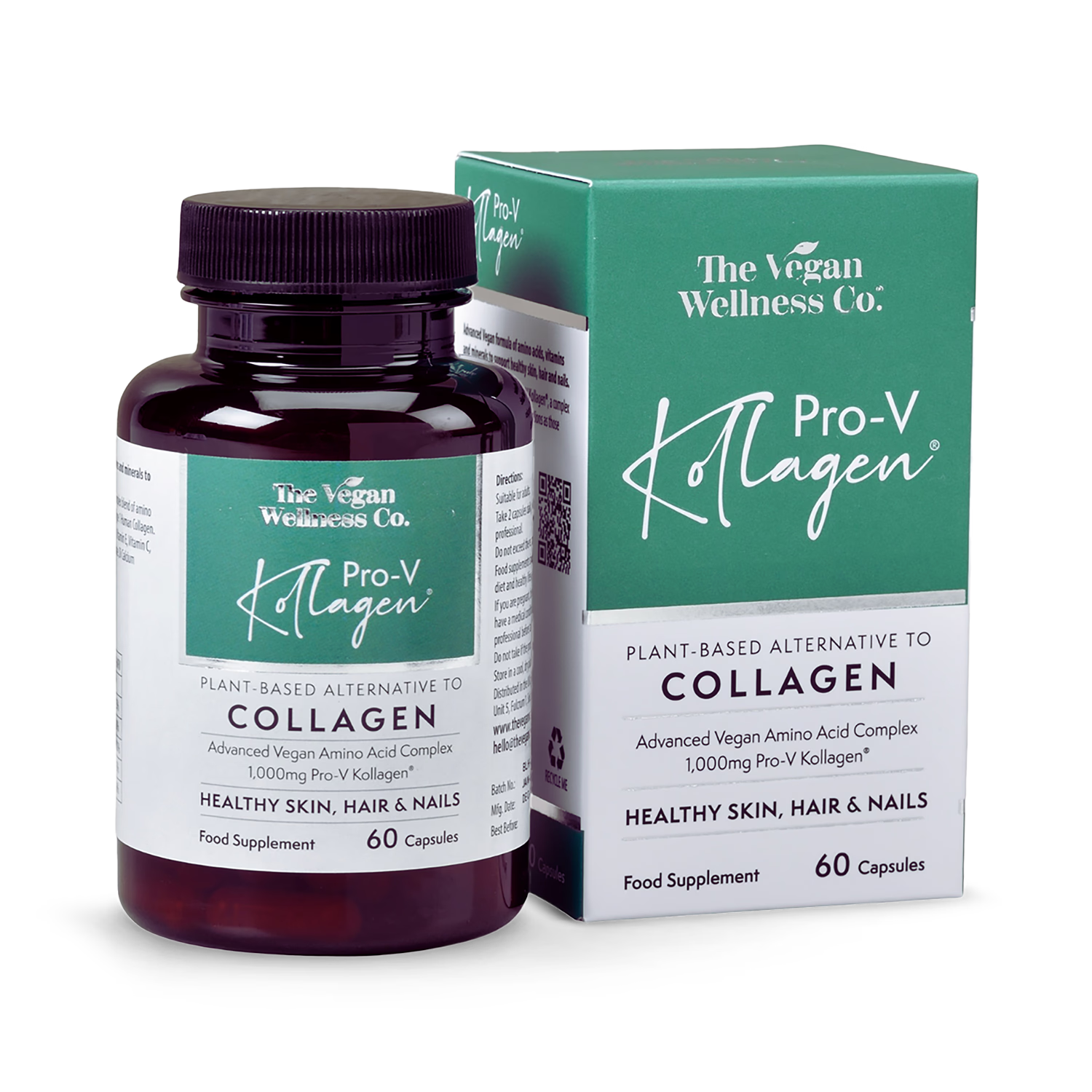 The Vegan Wellness Co. Pro-V Kollagen vegan collagen 60 capsules, UK version