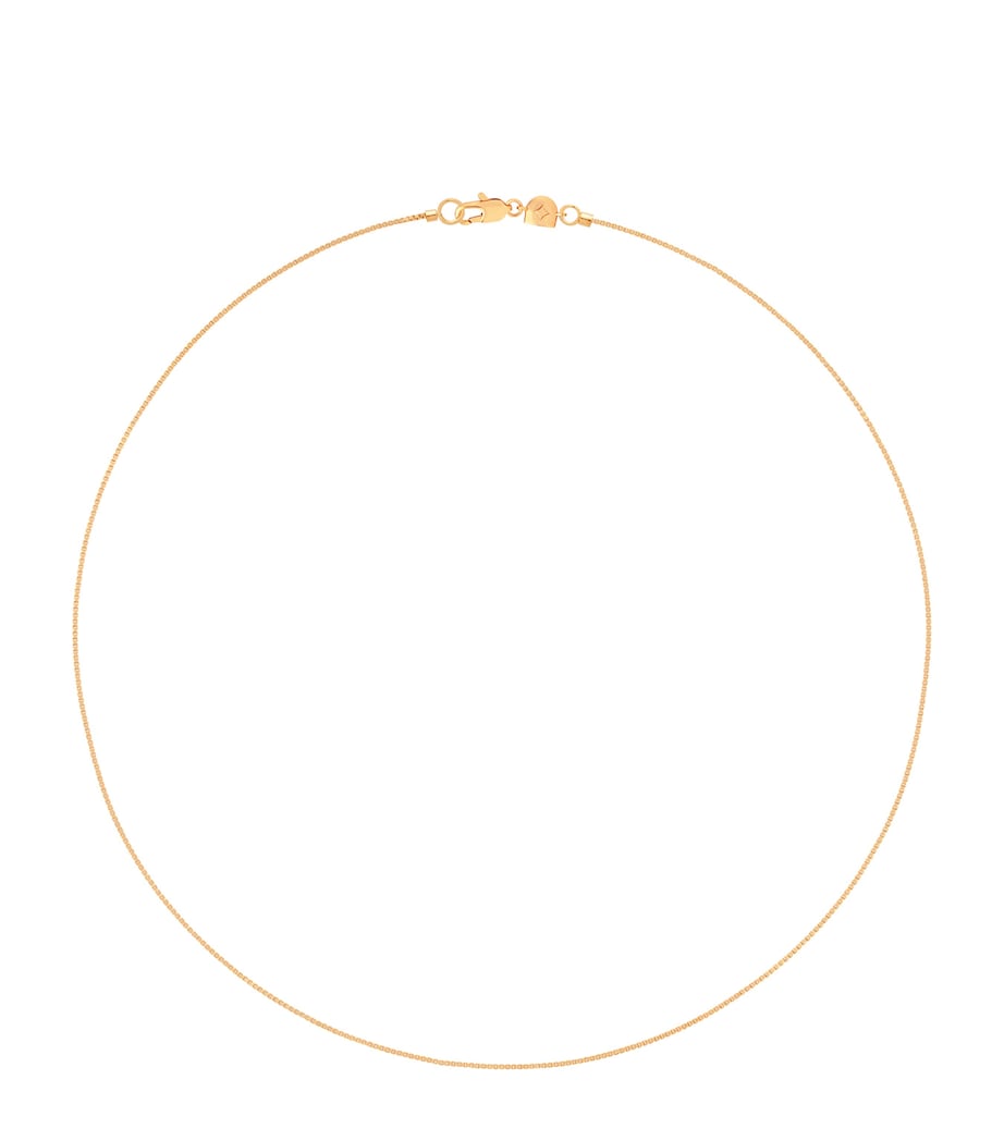 Astrid & Miyu gold-plated silver essential box chain necklace (British brand)