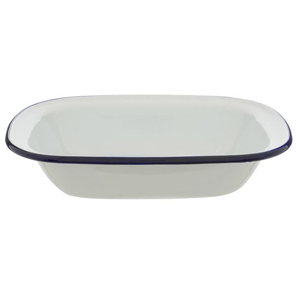 Falcon Rectangular Enamel Pie Dish Blue 20cm GOODS Sainsburys   