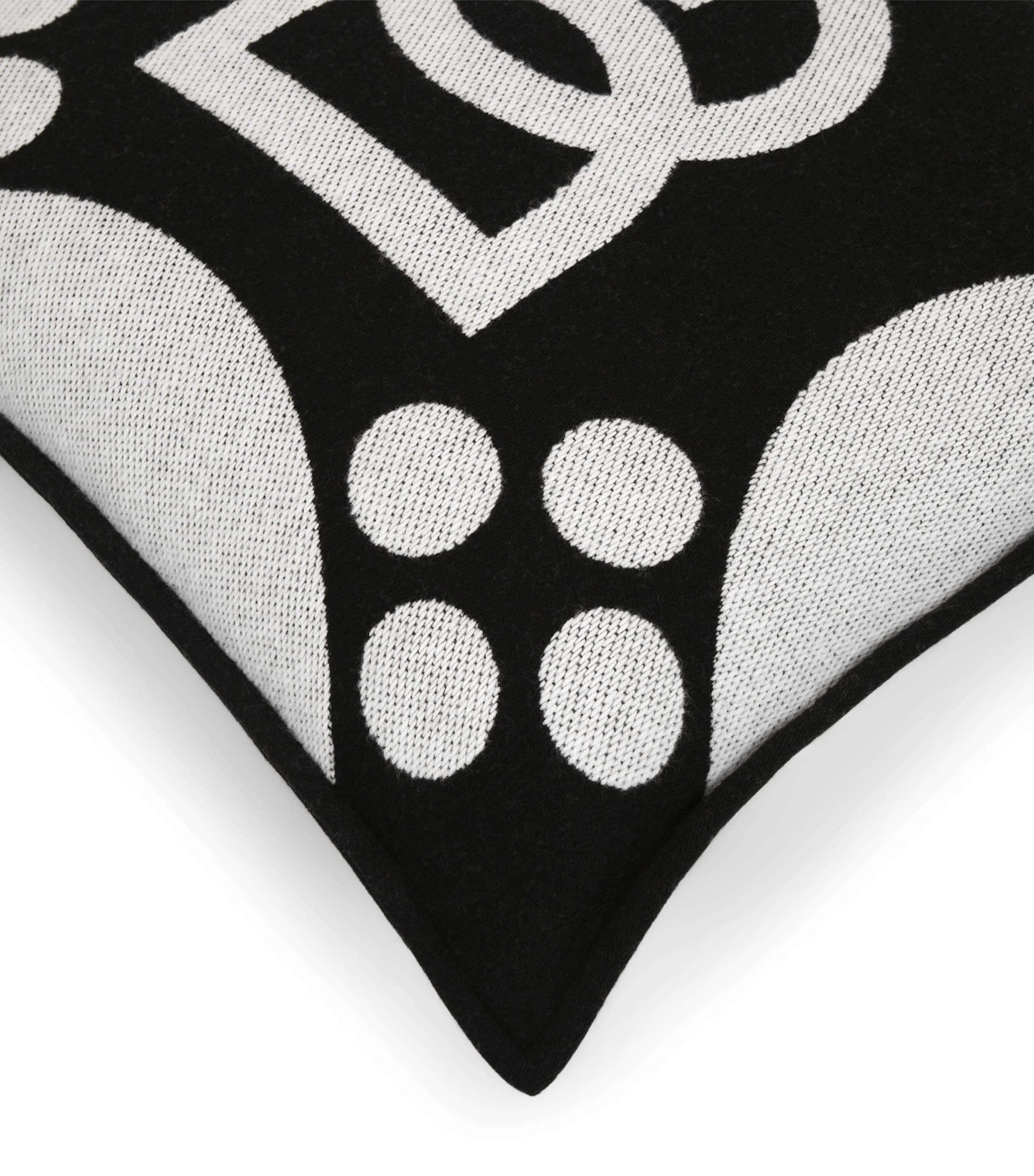 Dolce&Gabbana Casa wool-silk-cashmere logo cushion 50cm x 50cm - British product