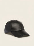 Prada leather baseball cap with logo plaque, UK version