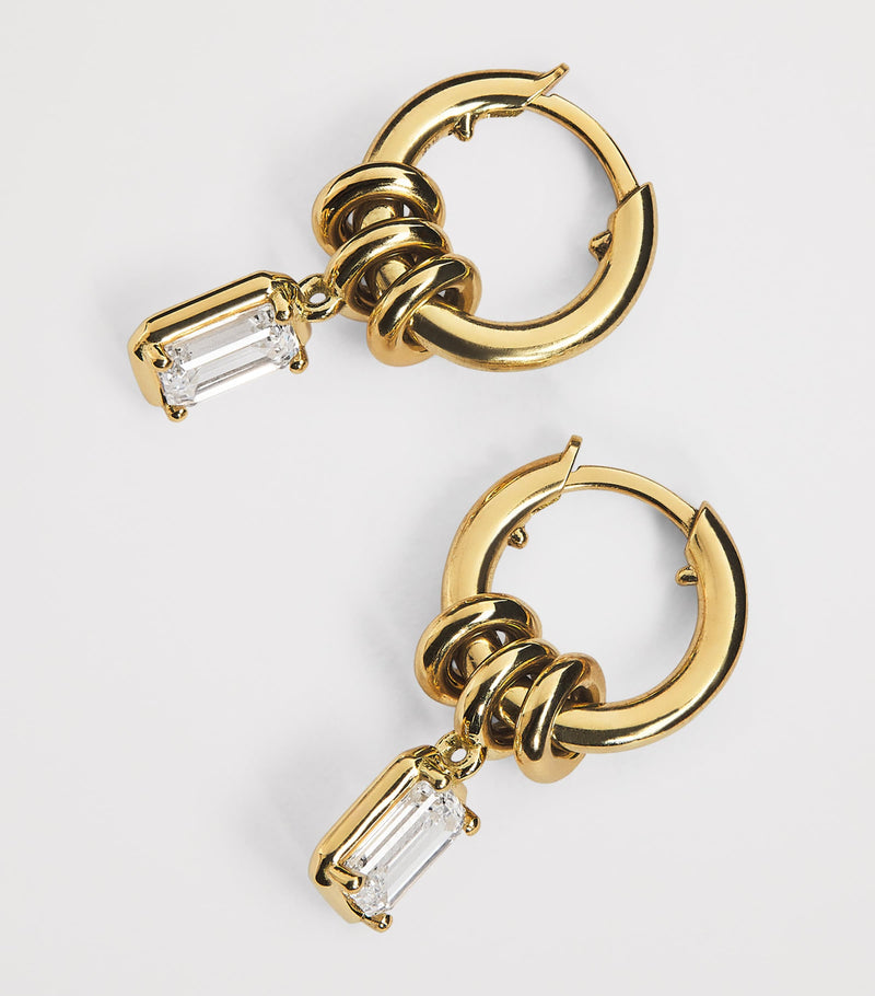 Spinelli Kilcollin Zahra hoop earrings 18k yellow gold diamond, UK version