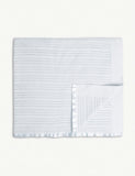 Little White Company baby blanket with satin edge, imported from the UK