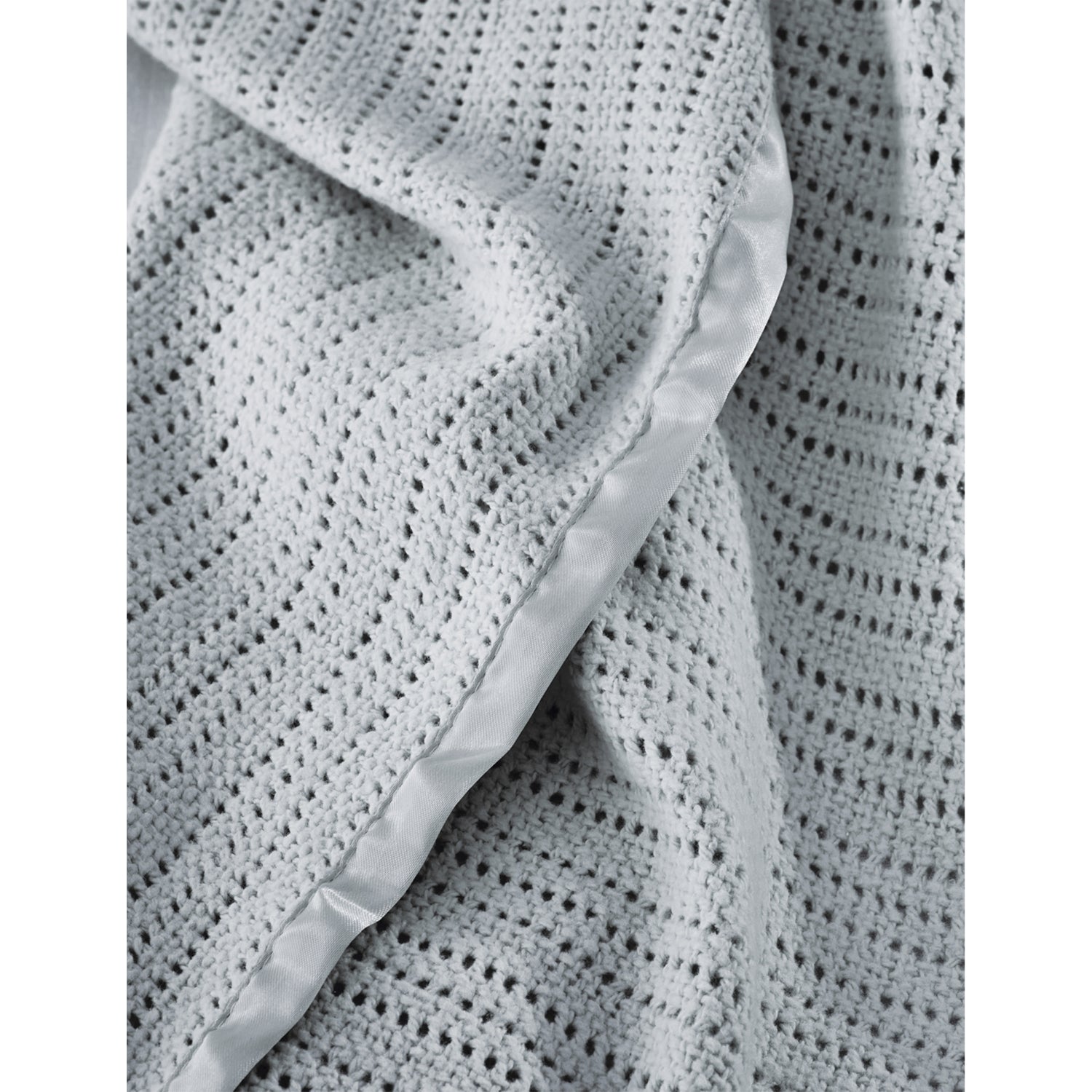 Little White Company baby blanket with satin edge, imported from the UK