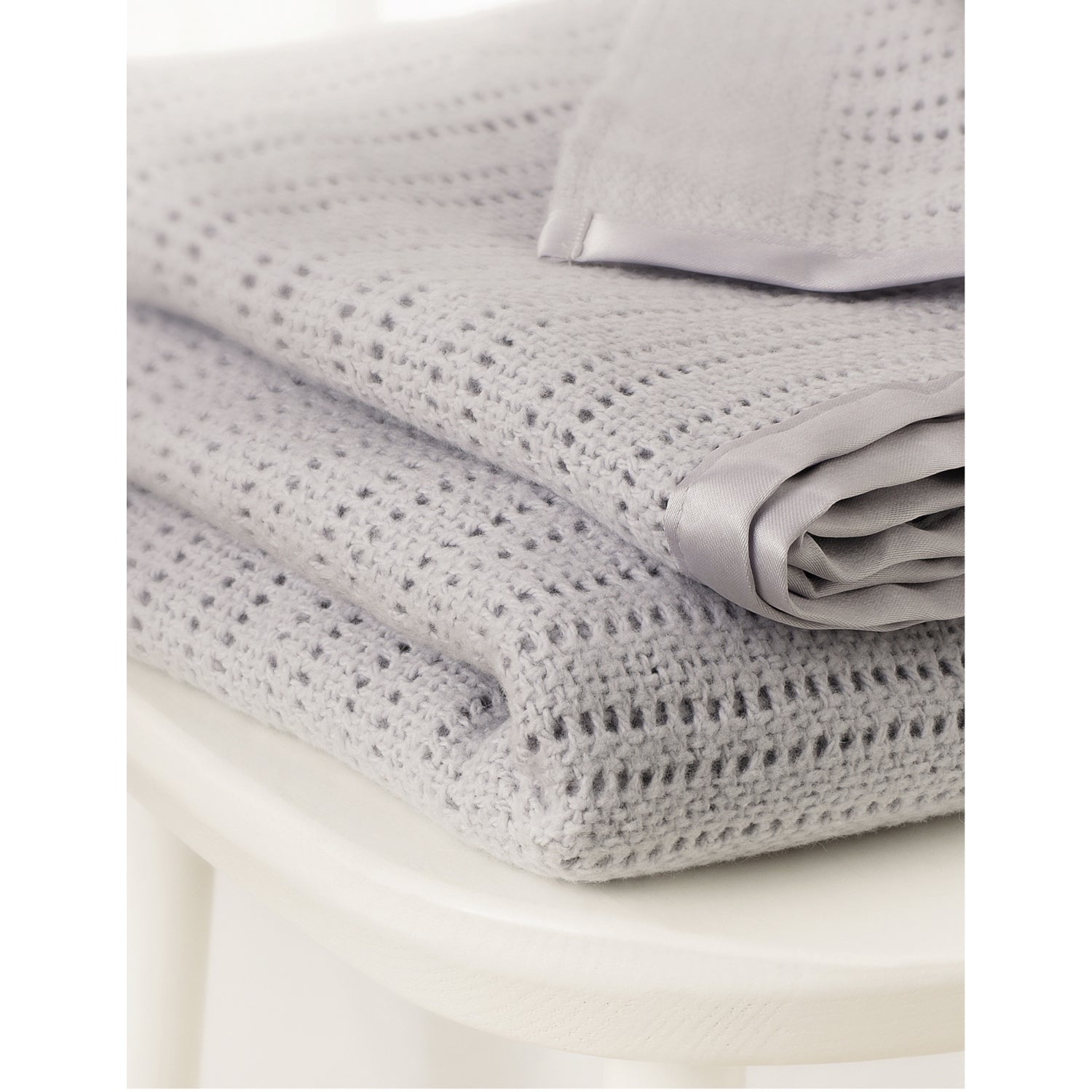 The Little White Company cellular cotton cot blanket, imported from the UK