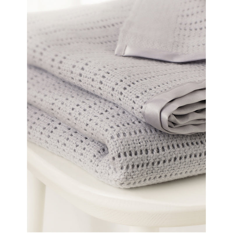 The Little White Company cellular cotton cot blanket, imported from the UK