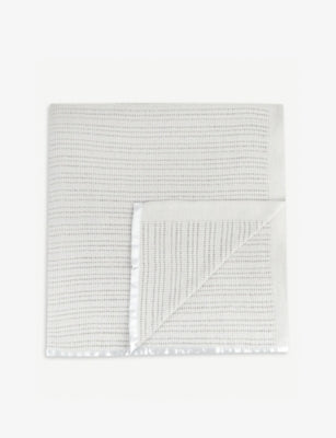 The Little White Company cellular cotton cot blanket, imported from the UK