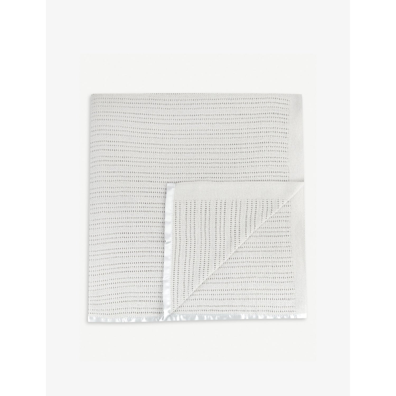 Cellular cotton cot blanket - BLUE