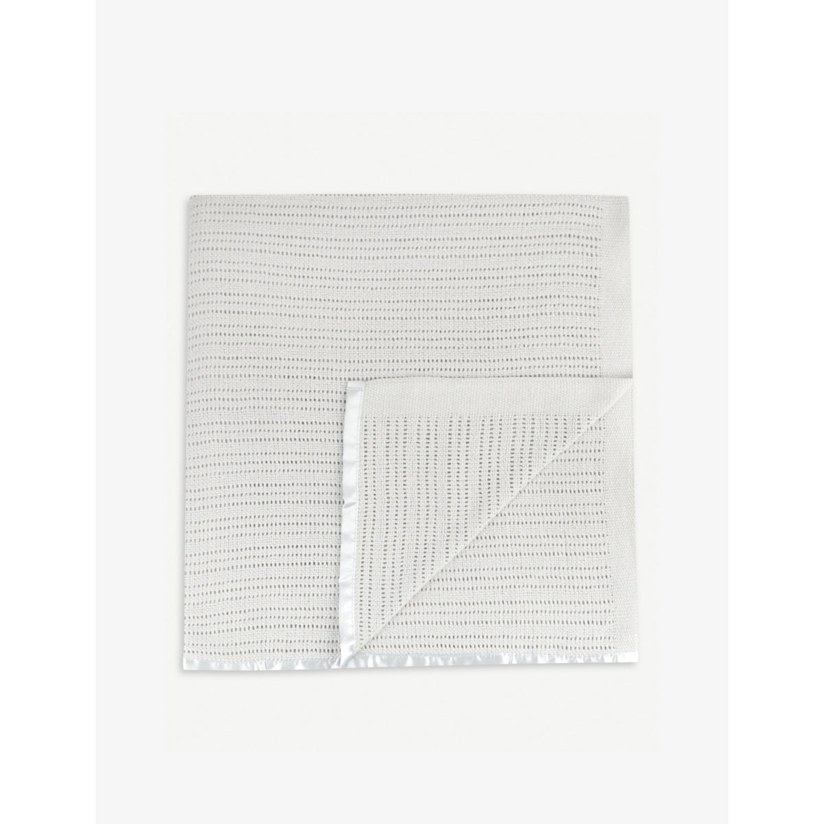 Cellular cotton cot blanket - BLUE