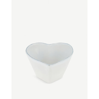 selfridges The White Company Porto Heart-Shaped Ceramic Ramekin, H6cm x W10cm x L11cm- Buy online at McGrocer