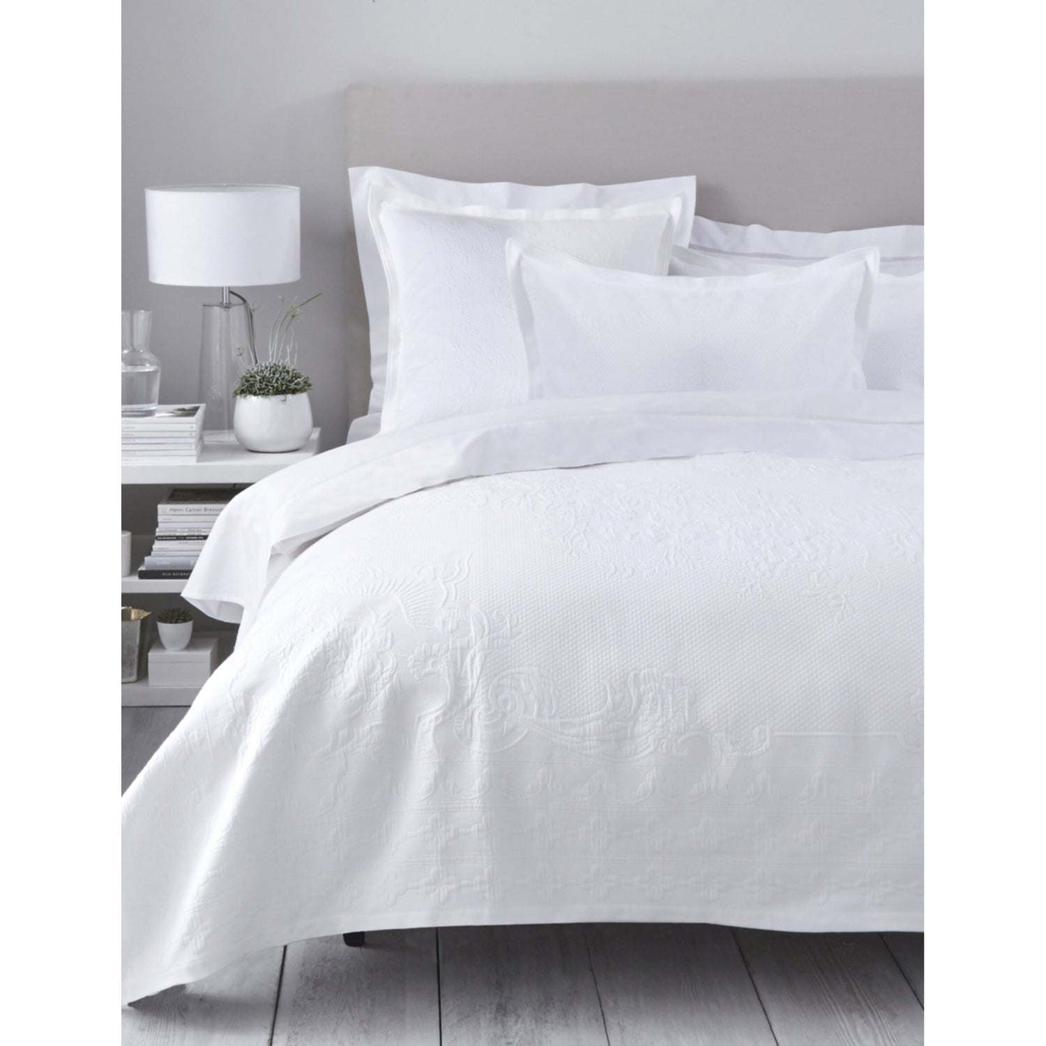The White Company Vintage Etienne cushion cover 40cm, imported from the UK