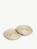 The White Company jute coasters, set of four, imported from the UK