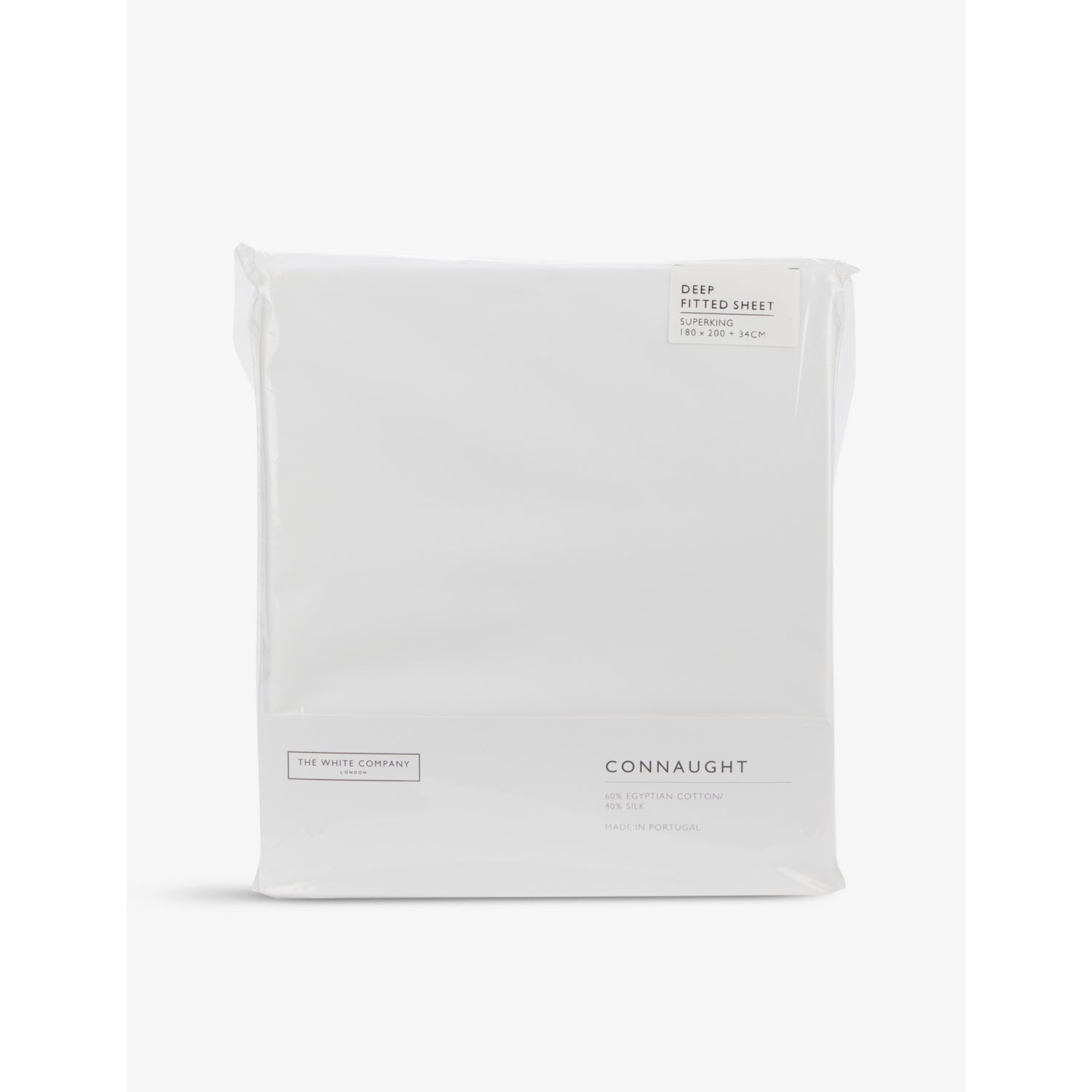 Connaught cotton and silk-blend deep fitted sheet - Double