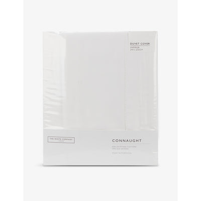 selfridges The White Company Connaught Cotton and Silk-Blend Duvet Cover- Buy online at McGrocer