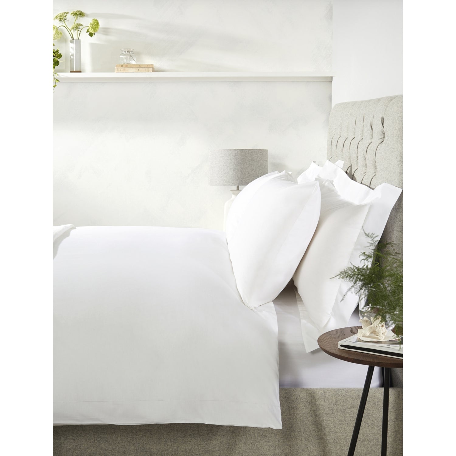 The White Company Egyptian cotton housewife pillowcase 75x50cm, imported from the UK