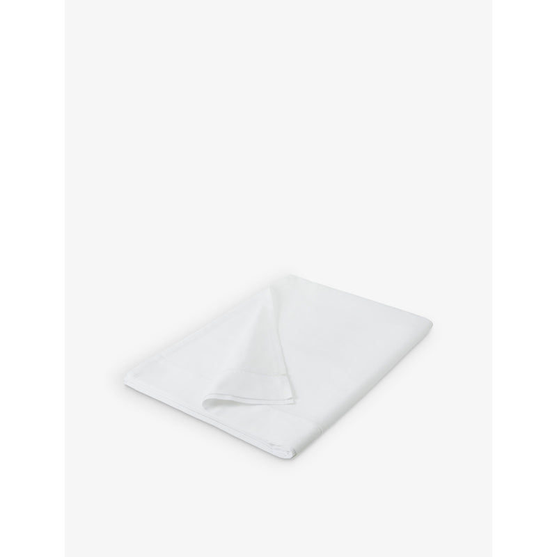 Savoy cotton flat sheet - WHITE - Single